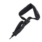 Toyvian 1 Bilgisayar saksafon askısı gitar askısı ukulele kayışı klarnet boyun askısı saksafon aracı yastıklı boyun askısı evrensel saksafon kemer saksafon aksesuarları deri Black
