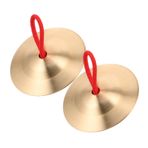Toyvian 1 Çift Bronz Parmak Zili Masa Üstü Ayna Kıvrım Kol Eğitmen Zilleri Bant Bant Iz Bırakmayan Havlu Askısı Kolu Kolları Tel Döngü Tel Halat ısıtıcı Astar Örgü Silgi Golden Bakır