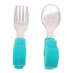 Toyvian 1 Takım 2 Adet Çatal Kaşık Bebek Kaşıkları Silikon Kaşık Silikon Kepçe Silikon Kap Dayanağı Silikon Yemek Kaşığı Bebek Sofra Çocuk Gıda Takviyesi Kaşığı Paslanmaz Çelik Kısa Sap