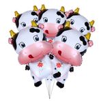 Toyvian 1 Takım 5 Adet İnek Alüminyum Film Balonu Yüzen Balon Inek Baskı Balon Karikatür Öküz Balonları Dekoratif Balon Parti Için Inek Balonları Bebek Beyaz Çelenk Yerkürenin Tonları