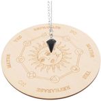 Toyvian 1 Takım Ahşap Tahtası Ouiji Wiccan Sarkaç Kristali Altar Ahşap Sarkaç Kurulu Ahşap Su Arama Tahtası Maden Sarkaç Tahtası Kehanet Devre Kartı Odun Cadı Yıldız Şekli