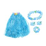 Toyvian 1 Takım çim etekler Hula hawaii parti sahne kızlar için hawaiian elbiseler hawaii elbise hawaii hasır etek plaj bayan giyim hawaii kostümleri luau parti malzemeleri karın kası Blue