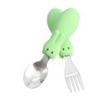 Toyvian 1 Takım Eğitim Yemek Kaşığı Bebek Eğitim Kaşığı Bebek Eğitim Sofra Bebek Eşyaları Kendi Kendini Besleyen Çatal Bıçak Takımı Silika Jeli Yürümeye Başlayan Çocuk Kısa Sap Kaşık