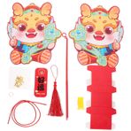 Toyvian 1 Takım Ejderha Fenerleri Yılı Diy Fener Malzemeleri Kutlama Hayvan Fener Bahar Şenliği Ejderha Feneri Çin Diy Fener Kiti Ay Yılı Feneri Plastik Taşınabilir Çocuk Aksesuarlar