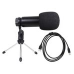 Toyvian 1 Takım mikrofon seti sistem kulaklık yoğunlaştırıcı usb mikrofon karaoke mikrofonu Titreşimsiz mikrofon Yönlü mikrofon kapasitör mikrofon canlı yayın mikrofonu plastik Black