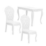 Toyvian 1 Takım Mini Bebek Evi Aksesuarları Minyatür Sandalyeler Oyuncak Ev Mobilya Oyuncak Minik Oyuncak Ev Mobilyaları Minyatür Mobilya Oyun Evi Yemek Masası Plastik Beyaz Çocuk