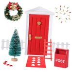 Toyvian 1 Takım Noel Dekorasyonu Mini Ahşap Kapı Oyuncak Ev Peri Kapılar Oyuncak Ev Çiti Minyatür Kapılar Mobilya Modeli Oyuncak Mini Oyuncak Ev Kapısı Bahçe Süsü Küçük Ev Kız Yapay Odun