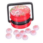 Toyvian 1 Takım oyuncak ev aksesuarları sepet modeller minik çiçekli pasta modeli simüle edilmiş mini tatlı çiçekler oyuncak seti çiçekli süslemek numara yapmak kırmızı
