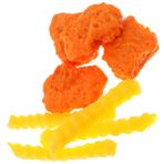 Toyvian 1 Takım Sahte Tavuk Nuggets Ve Patates Kızartması Sahte Yemek Dekoru Gerçeğe Yakın Patates Kızartması Modelleri Gerçekçi Kavrulmuş Tavuk Nuggets Pvc Kızarmış Tavuk Tatlı