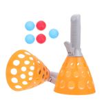 Toyvian 1 Takım Sıçrama Yakalamak Lakros Raket Oyunu Yakalama Oyunu Fırlatma Oyunu Pop-pass-cack Oyunu Yaz Plaj Oyunu Arka Bahçe Oyunu Mini Kaşık Çocuk Plastik Noel Spor Kaşığı