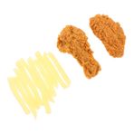 Toyvian 1 Takım Simülasyon Tavuk Ve Patates Kızartması Patates Kızartması Pervane Mutfak Oyuncak Dekorasyon Kızarmış Tavuk Oyna Yapay Gıda Oyuncak Sahte Tavuk Pvc Tavuk Patlamış Mısır