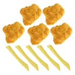 Toyvian 1 Takım Tavuk Nuggets Ve Patates Kızartması Gerçekçi Gıda Modeli Pişmiş Tavuk Nuggets Tavuk Nuggets Vitrin Dekoru Gıda Modeli Simülasyon Kavrulmuş Tavuk Nuggets