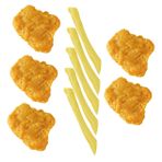 Toyvian 1 Takım Tavuk Nuggets Ve Patates Kızartması Yenilik Gıda Modeli Gerçekçi Kavrulmuş Tavuk Nuggets Tavuk Nuggets Yapay Tavuk Nuggets Mağaza Malzemeleri Gıda Modeli