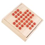 Toyvian 1 Takım Tek Asil Satranç Solitaire Atlama Mandalı Eğitici Oyuncak Solitaire Atlama Peg Kibrit Çöpü Satranç Oyunu Tahta Oyunu Taşınabilir Ahşap Ebeveyn-çocuk Sehpa