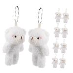 Toyvian 10 Parça Ayı Kolye Doldurulmuş Hayvan Oyuncakları Mezuniyet Doldurulmuş Ayı Mini Ayı Bebek Ayı Doldurulmuş Oyuncak Ayı Peluş Bebek Mini Oyuncak Ayılar Kısa Peluş Beige
