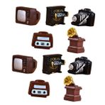 Toyvian 10 Parça mobilya mikro peyzaj dekoru mini kamera mini oyuncak retro süsleme dekoru eski mini reçine el sanatları mini reçine dekorasyon nostalji süslemek süs eşyaları