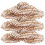 Toyvian 10 Parça Oyuncak Bebek Evi Hasır Şapka Sombreros Meksikalılar Zanaat Resmi Şapka Mini Zanaat Şapka Mini El Sanatları Şapka Fotoğraf Pervane Aksesuarı Çiftçi Şapkası Manuel Kağıt