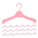 Toyvian 100 Adet bebek askı plastik askılar küçük kıyafet rafı bebek giyim askısı bebek kıyafet rafı narin küçük askı Oyuncak bebek elbise askısı Küçük Bebek pembe
