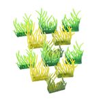 Toyvian 100pcs Sahte Çim Tutuklar Akvaryum Gerçekçi Balık Tankı Çimen Diorama Manzarası Için Yapay Plastik Model Çim