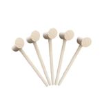 Toyvian 12 Adet Küçük Tahta Çekiçler Mini Ahşap Çekiç Tokmak Çekiçleme Vurma Oyuncakları Sıcak Çikolata Bombaları Mini Çekiç Tokmak Oyuncak Çekiç Tahta Tokmak Çekiç Heykel Bebek