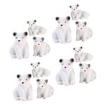 Toyvian 12 Adet Kutup Ayısı Süsleri Diorama Eğitici Oyuncak Simülasyon Heykelcik Mini Ayı Figürleri Kendin Yap Teraryum El Sanatları Hayvan ıvır Zıvır Reçine Beyaz Karikatür