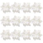 Toyvian 12 Adet Noel Dekorasyon Çiçekler Noel Ağacı Için Poinsettas Noel Çiçek Süsleri Noel Çiçek Dekorasyonu Yapay Yılbaşı Çiçekleri Noel Ağacı Süsleri Sahte Güller Plastik Seta Dış Mekan
