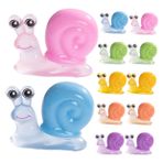Toyvian 12pcs Aydınlık Salyangoz Dekorasyonları Minyatür Bahçe Salyangoz Süslemeleri, DIY Terrarium El Sanatları İçin Parlayan Salyanız Figürinleri Mikro Peyzaj Çocuk Odası