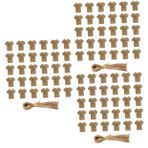 Toyvian 150 Set Bebek Duşu Kraft Kağıt Etiketleri Asılı Etiketler Parti Çanta Etiketleri Şeker Çantaları Için Kraft Kağıt Etiketi