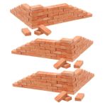 Toyvian 150 Simüle Tuğla Heykel Dekoru Mini Yapı Taşları Minyatür Oyuncak Ev Mini Gri Çatı Kiremitleri Mini Bahçe Aksesuarları Minyatür Duvar Tuğlaları DIY Masası Tuğla Modelleri