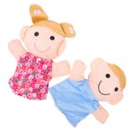 Toyvian 2 Adet Aile El Kuklası El Kuklaları Çocuklar Için Kukla Gösterisi Tiyatrosu Hikaye Anlatan Kuklalar Rol Oynayan Kuklalar Hikaye Anlatımı Parmak Kuklası Kostüm Oyunu Bez Bebek