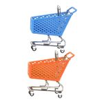 Toyvian 2 Adet Alışveriş Sepetleri Simülasyon Arabası Modeli Masa Yenilik Dekorasyon Mini Alışveriş Market Arabası Süpermarket El Arabası Arabası Yürümeye Başlayan Çocuk Bebek Iyi Metal