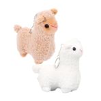 Toyvian 2 Adet Alpaka Anahtarlık Alpaka Heykelcik Peluş Anahtar Zincirleri Alpaka Peluş Anahtarlık Alpaka Peluş Oyuncak Doğum Günü Partisi Malzemeleri Hayvan Anahtarlık Peluş Kısa Peluş
