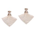 Toyvian 2 Adet Bebek Diş Kaşıyıcı Oyuncak Doldurulmuş Hayvan Çıngıraklar Doldurulmuş Hayvan Battaniyesi Çıngırak Peluş Oyuncak Yenidoğan Arabası Oyuncaklar Dökülme Yok Beyaz Önlük