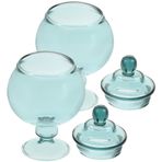 Toyvian 2 Adet Dollhouse Şeker Kavanozu Bebek Evi Yiyecek Kavanozu Mini Atıştırmalık Modeli Mini Cam Şişe Şeker Kutuları Bebek Evi Saklama Kavanozu Mini Cam Kap Bardak Ob11 Küçük Cam