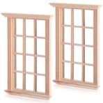 Toyvian 2 Adet Dollhouse Windows 1 12 Ölçekli Dollhouse Pencere Çerçeveleri Minyatür Dollhouse Mobilya Ahşap Minyatür Pencereler DIY Dollhouse Aksesuarları
