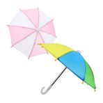 Toyvian 2 Adet mini şemsiye ev dekorasyon home decor Minyatür dekorasyon Dekoratif obje Gerçekçi süs pervane minyatür şemsiye oyuncak mini ayarlanabilir şemsiye mini yağmur şemsiyesi bez