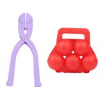 Toyvian 2 Adet oyuncak kışlık outdoor çamurcuk parmaksız eldiven kar kuresi çocuklar için noel partisi iyilik hediyesi kar tokası üreticisi açık hava oyun seti kartopu savaşı çocuklar klip