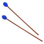 Toyvian 2 Adet pratik baget perküsyon bagetleri ksilofon tokmak meşe maqin vurmalı çalgı Tongue drum aksesuarları davul marimba ksilofon müzikal tef müzik aleti marimba sopaları iplik Blue