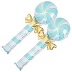 Toyvian 2 Adet Şeker Çubuğu Şekilli Balonlar Alüminyum Folyo Noel Balonları Parti Süslemeleri için Şişme Noel Balon Süsleri