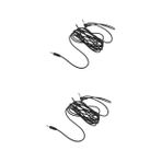 Toyvian 2 Adet Ses Hattı yardımcı kablo gitar aux kablosu ses adaptörü gitar kablosu kulaklık adaptör kablosu gitar hoparlör kablosu gitar sistemi kablosunun değiştirilmesi Metal Black