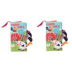 Toyvian 2 Adet yırtılmaz erken eğitim bez kitap bebek banyosu kitabı bebek hediyesi yumuşak bez kitap bebek bezi kitabı eğitici oyuncak 3 boyutlu kuyruk bezi kitap yürümeye başlayan çocuk