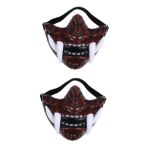 Toyvian 2 Canavar Maskesi Dekoratif Maske Cosplay Maskeleri Komik Maske Japon Dram Malzemeleri Maske Prop Parti Iyilik Cosplay Kostüm Aksesuarları Japon Cosplay Maske Japon Kadın