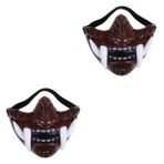 Toyvian 2 Canavar Maskesi Yeniden Kullanılabilir Maske Parti Için Güvenli Maske Parti Için Maske Pervane Japon Maskesi Cosplay Için Dekoratif Maske Parti Iyilik Parti Maskesi Prop