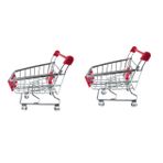 Toyvian 2 Çocuk Arabası Oyuncak Mini Market Arabası Mini Alışveriş Sepeti Alışveriş Arabası Oyuncak Kızlar Için Çocuk Oyuncakları Çocuklar Için Vagon Arabası Çocuklar Mini Oyuncaklar
