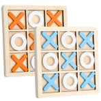 Toyvian 2 ım Ahşap Tik Tac Toe Çocuklar Eğitici Hediyeler Parti Satranç Tahtası Oyuncakları Tahta Oyunu Oyuncaklar Tik Masa Oyunu Oyuncakları Ebeveyn-çocuk İkinci Sınıf Oyun Masası