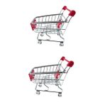 Toyvian 2 oyun arabası gibi davran Oyuncak mini alışveriş arabası Eğlenceli oyuncak mini alışveriş sepeti market arabası oyuncak kız oyuncak Çocuk oyuncakları kızlar için oyuncaklar