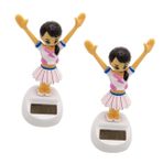 Toyvian 2 oyuncak arabalar salıncak araba dekorasyon pano dans eden bebek arabalar oyuncak oyuncaklar araba süsleme araba iç kafanı salla Gösterge Paneli süslemeler iç mekan