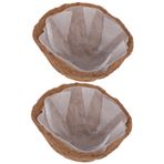 Toyvian 2 Set Hindistan Cevizi Elyaf Sepet Astarları Doğal Madye Astarları Asma Sepetler Astarlar, Dokuma Olmayan Kumaş Ile Hindistancevizi Fiber Astar