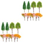 Toyvian 2 Set Minyatür Model Ağaçlar Bahçe Açık Yeşil Manzara Manzara Modeli Plastik Mini Ağaçlar Gerçekçi Ayrıntılar 10 Adet * 2