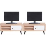 Toyvian 2 Takım Bebek Evi Tv Oyuncak Ev Tv Oyuncaklar Mini Mobilya Modeli Oyuncak Mini Tv Modeli Oyuncaklar Oyuncak Ev Oturma Odası Aksesuarları Televizyon Simüle Cihaz Kabine Odun Masa